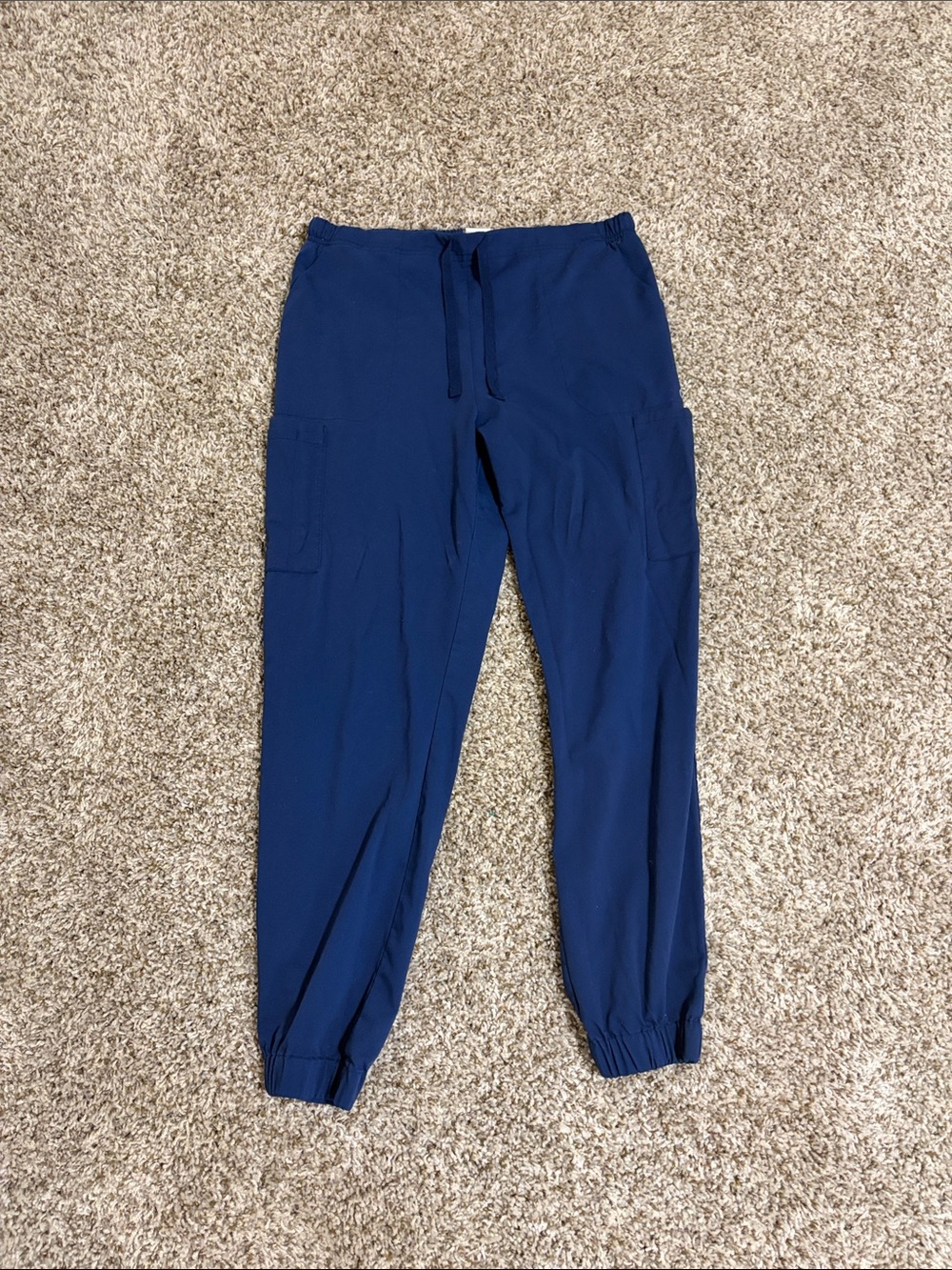 WonderWink Dark Blue Drawstring Joggers with Utility Pockets